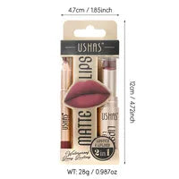 Matte lipstick and eyeliner