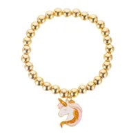 Gold unicorn jewelry set
