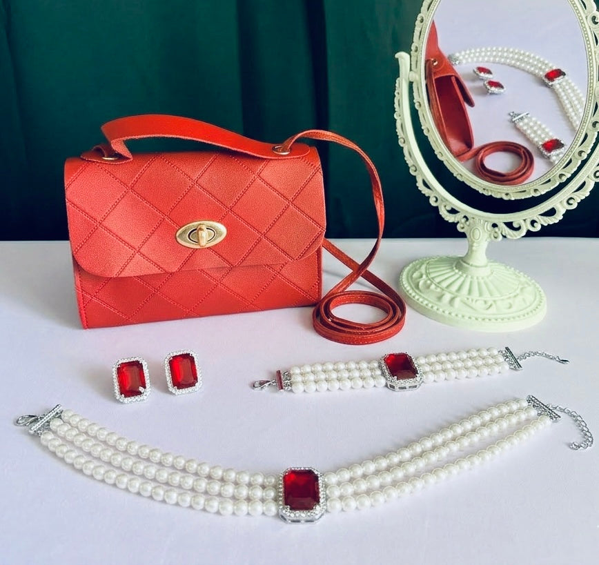 Quilted Lock Mini Handbags
