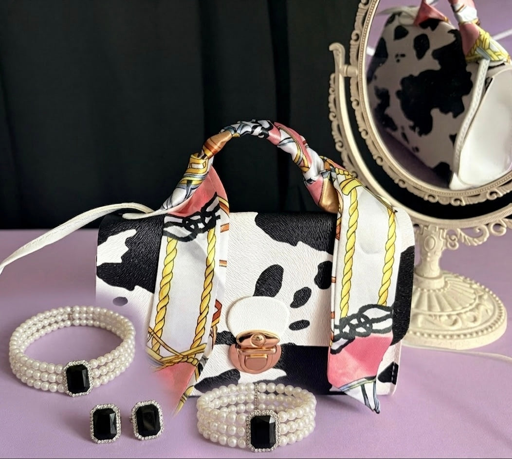 Vintage-Inspired 3-Row Pearl Choker & Bracelet Set with Black Emerald-Cut Centerpiece – 4-Piece Victorian Jewelry Set