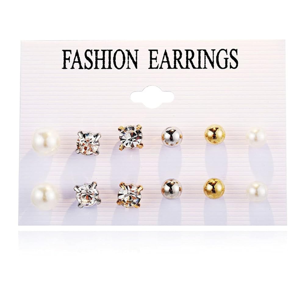 Silver and gold mixed stud Earrings