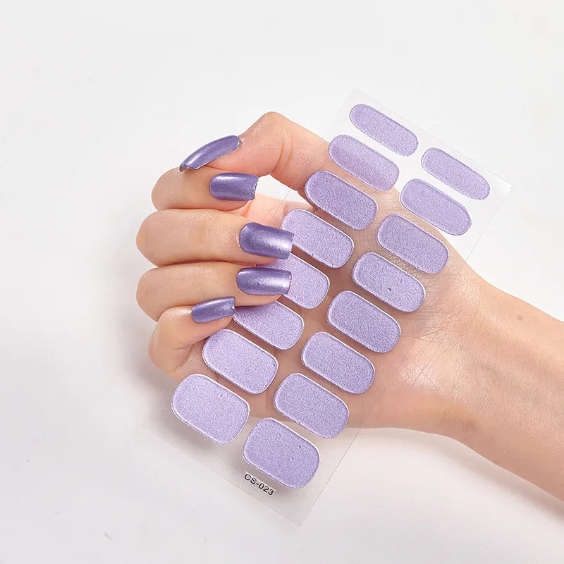 semi gel nail strips