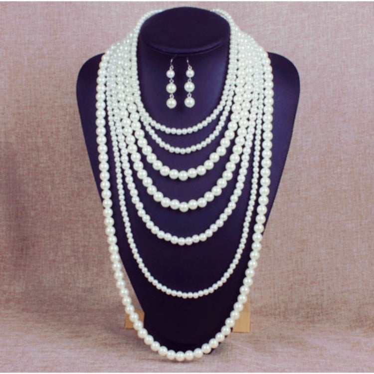 Off White layered pearl set
