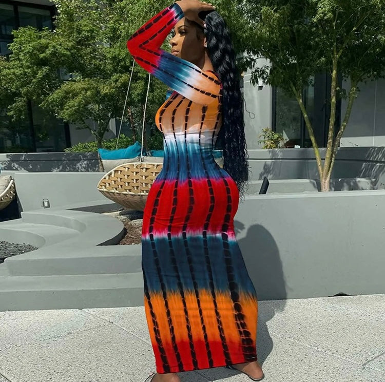 Fashion gradient Long Dress
