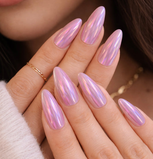 Chrome Nails, Glazed Donut Nails, Iridescent Nails, Aurora Nails.