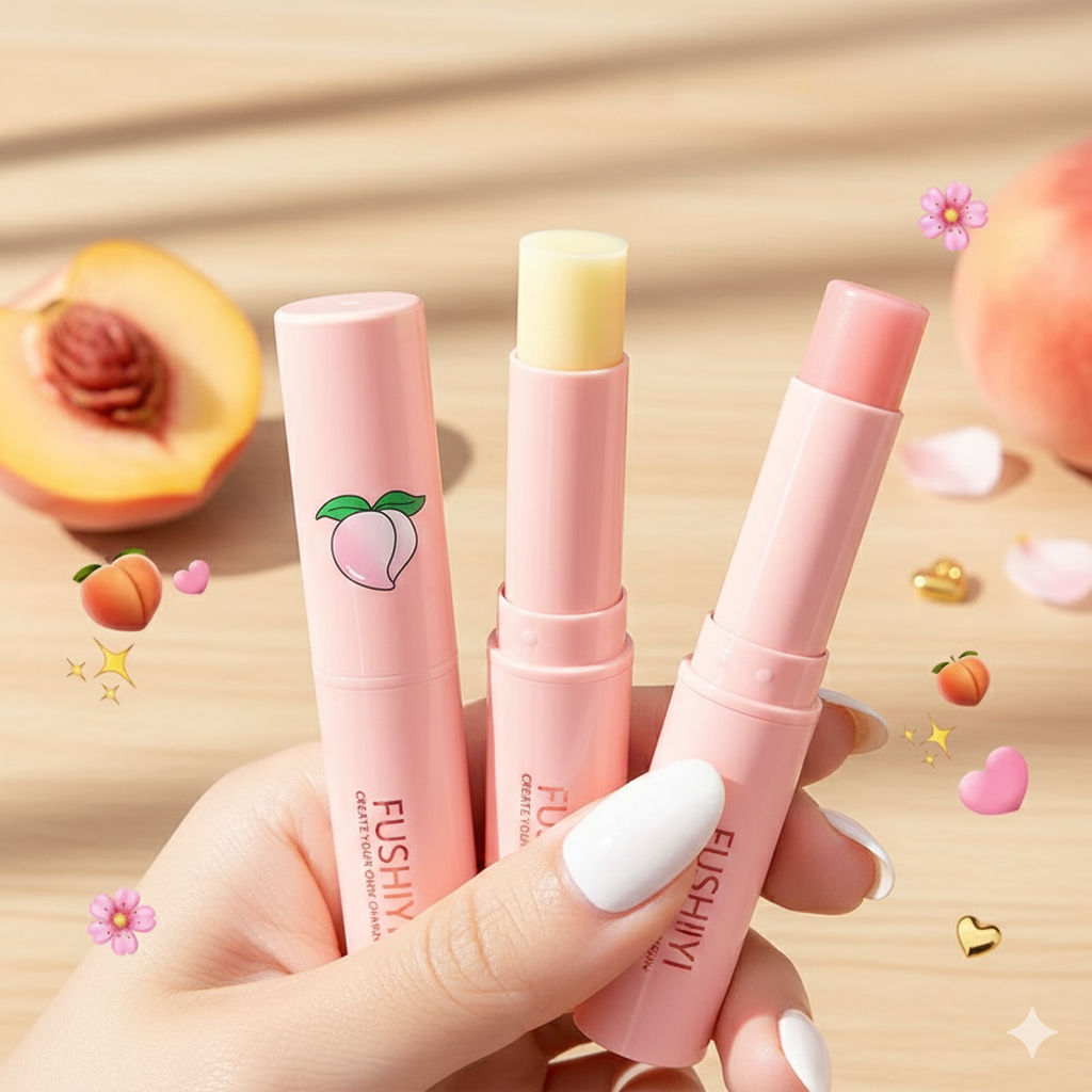 Peach lipgloss