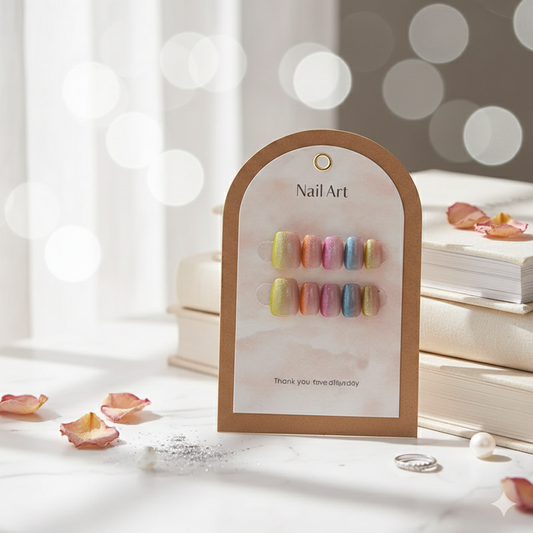 Sweet candy press on nails