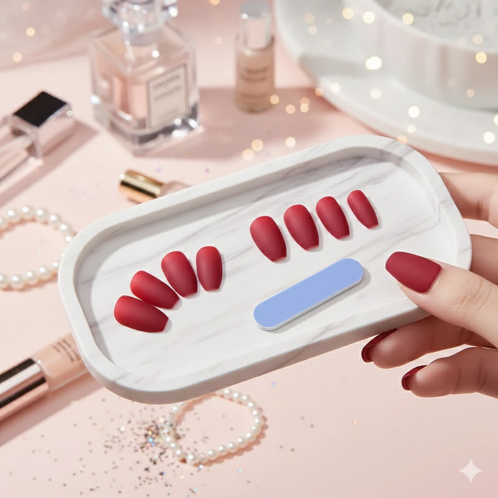 Red Vintage Style press on