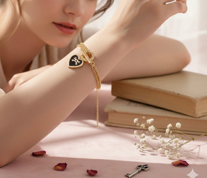 Teddy bear gold bracelet