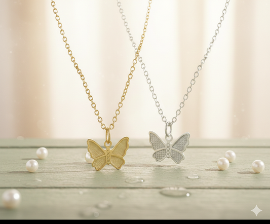 Butterfly star necklace set
