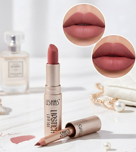 Matte lipstick and eyeliner