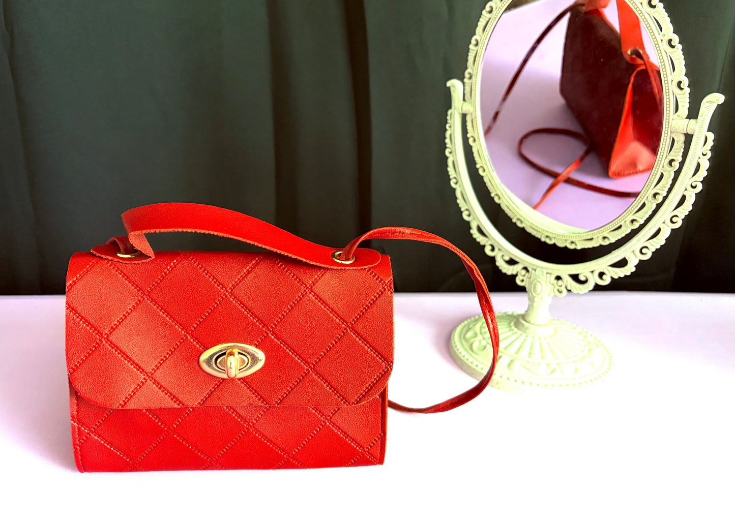 Quilted Lock Mini Handbags
