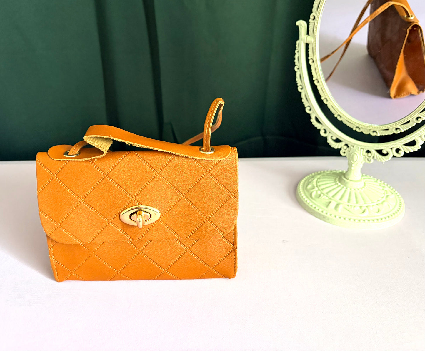Quilted Lock Mini Handbags