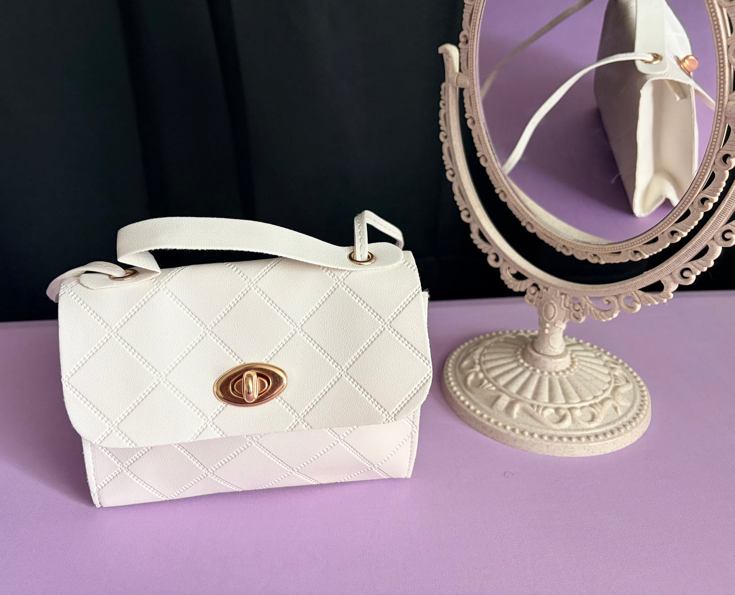 Quilted Lock Mini Handbags