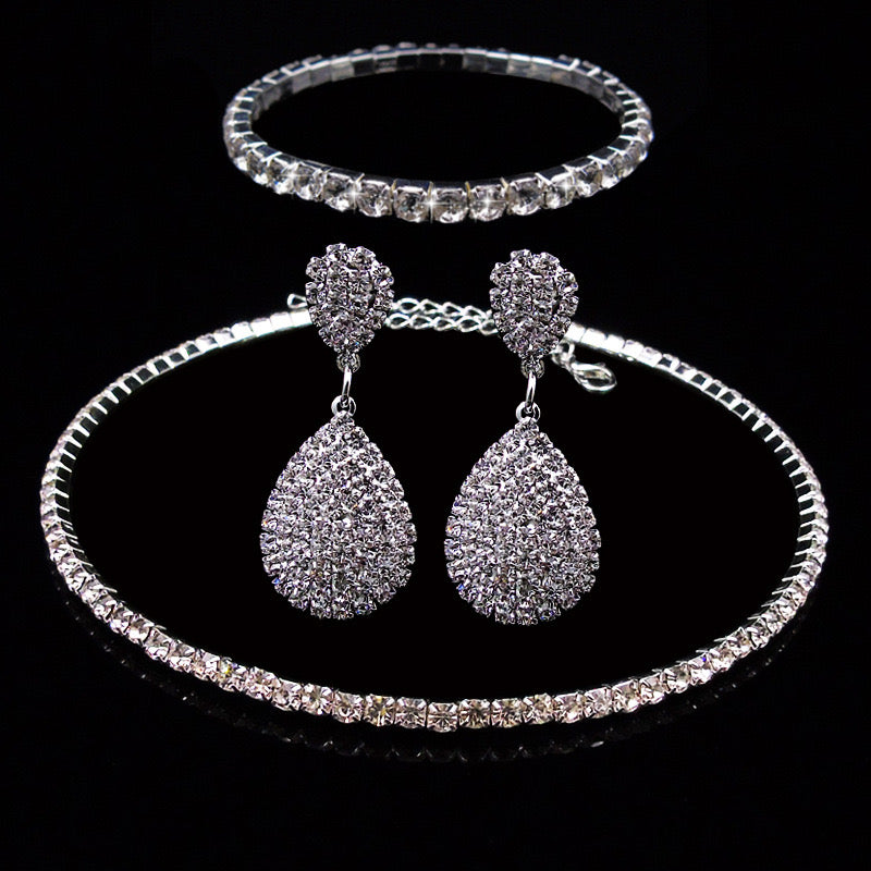Crystal Choker & Earring Set