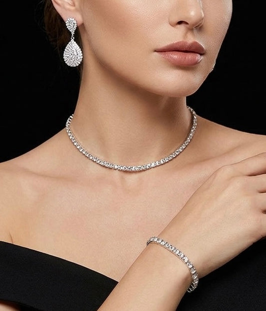 Crystal Choker & Earring Set