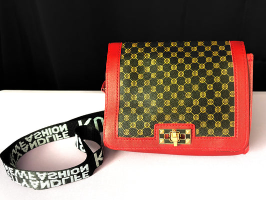 Crossbody colored trim design bag