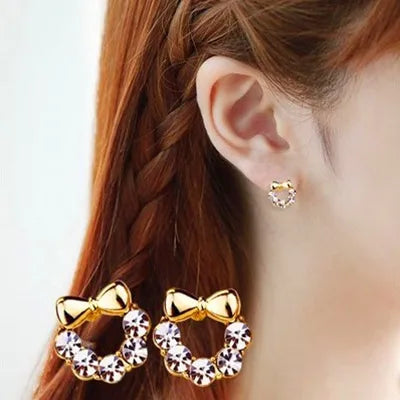 Hello Kitty bowtie earring