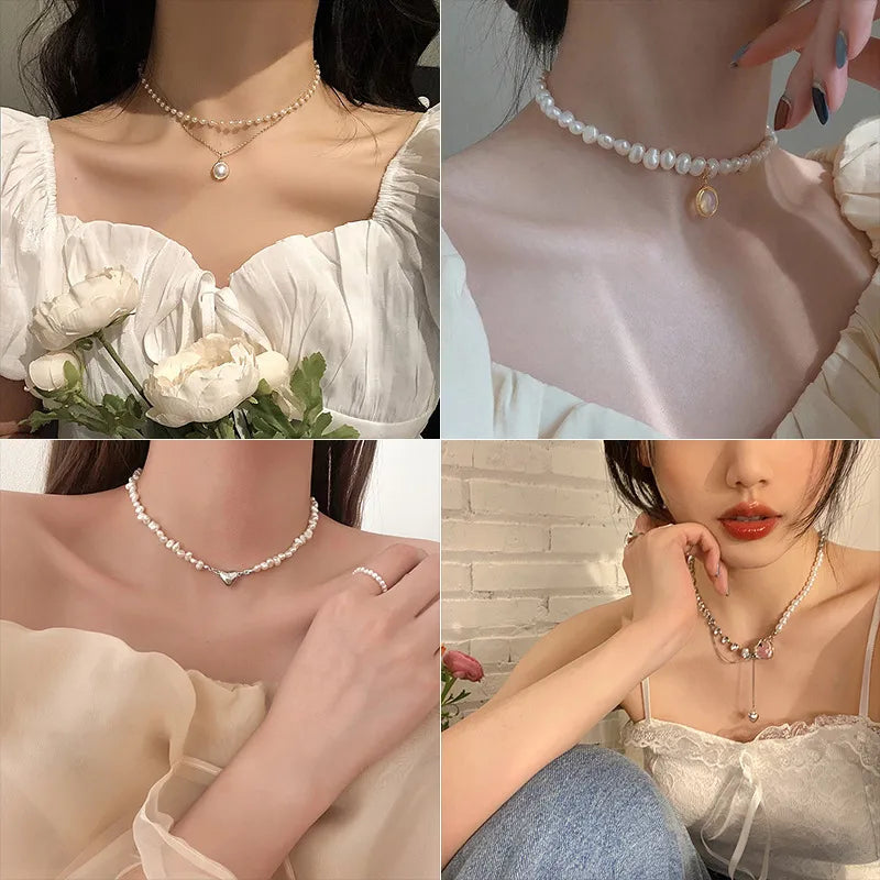 Silver pink heart arrow necklace