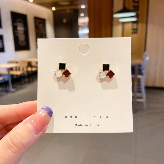 Red,White, and Black Earring