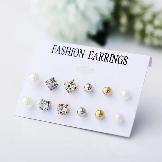 Silver and gold mixed stud Earrings