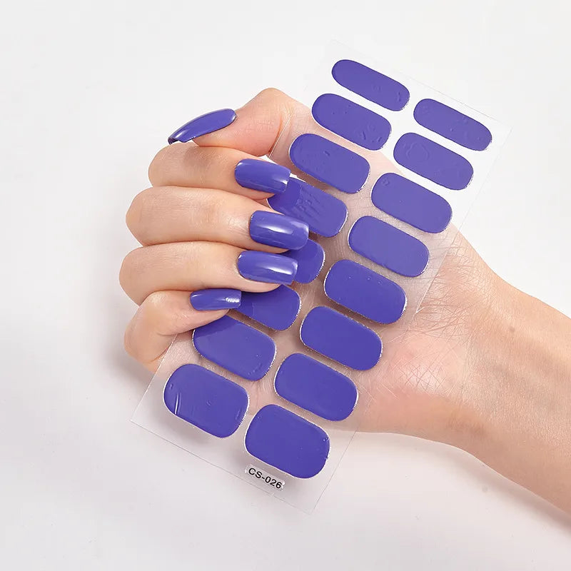 semi gel nail strips