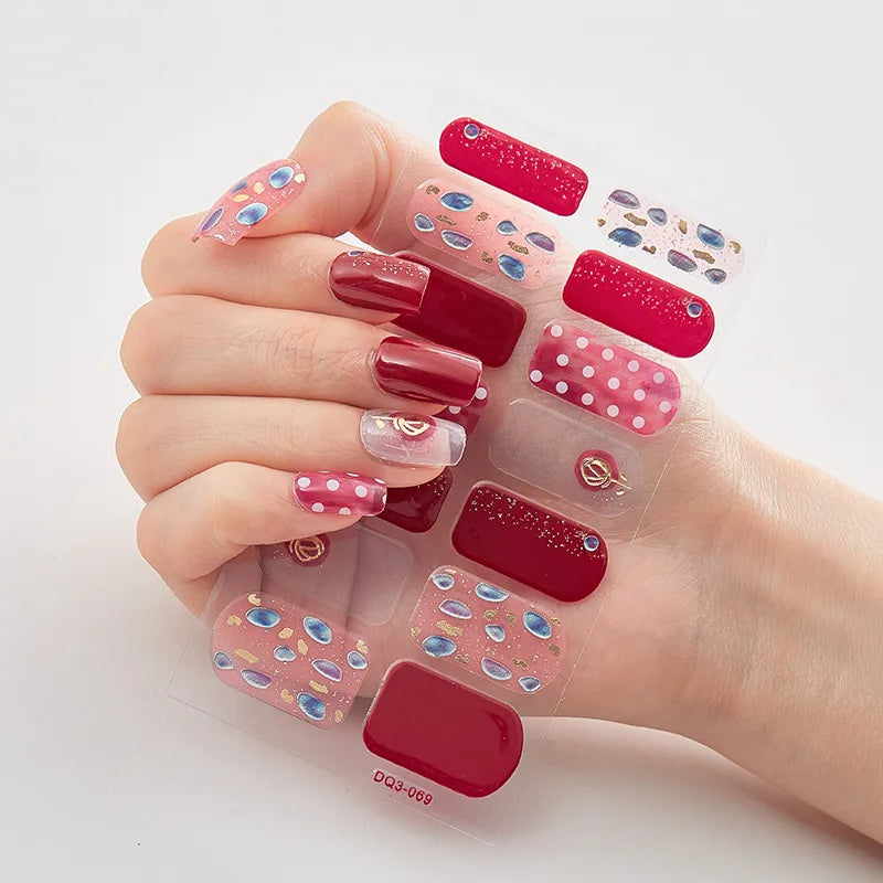 semi gel nail strips