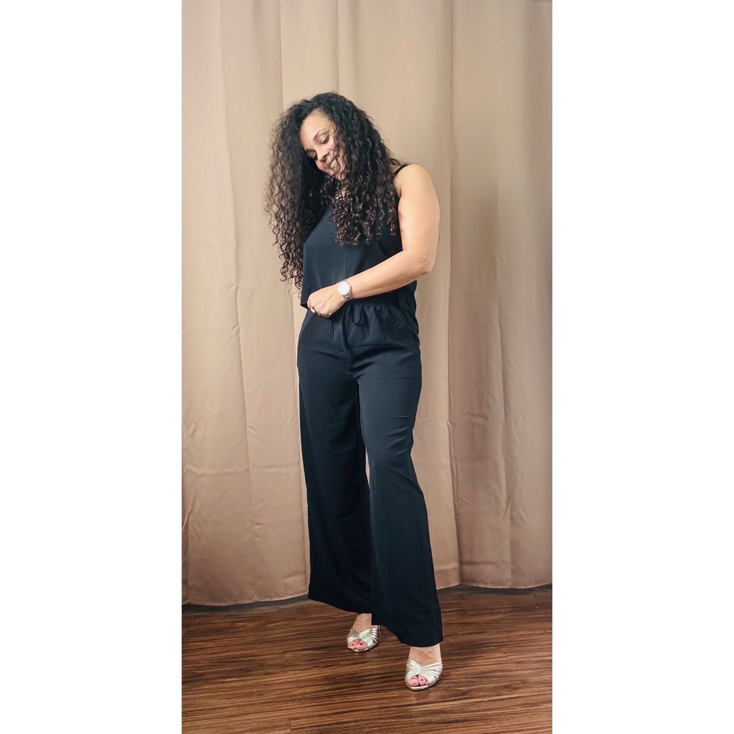 sleeveless cami and long pant set
