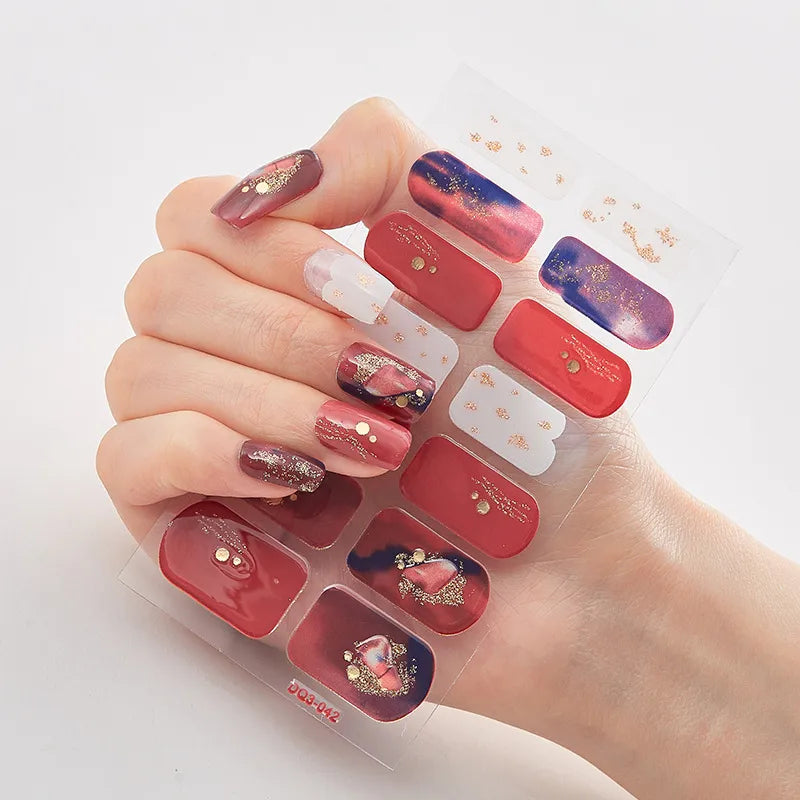 semi gel nail strips
