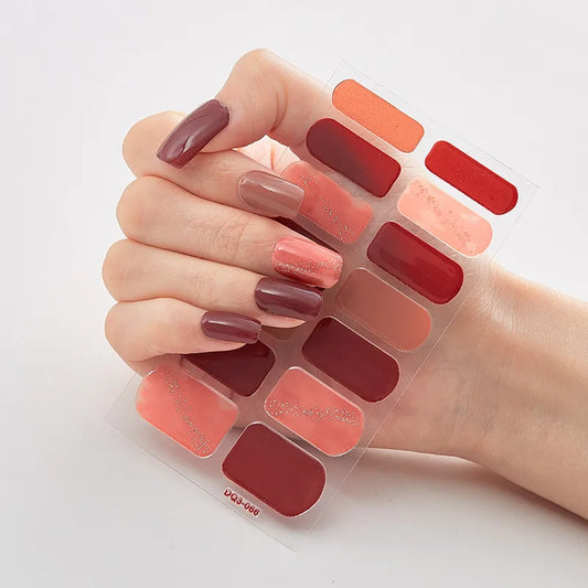 semi gel nail strips