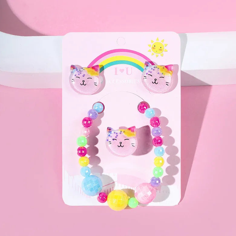 Little girl hello kitty bag and jewelry set
